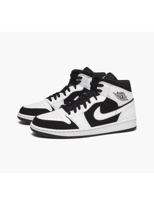 Air Jordan 1 Mid 화이트 블랙 554724-113 클래식 고품질 가죽 디자인 | 패셔너블하고 편안한 필수 아이템