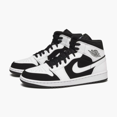 Air Jordan 1 Mid White Black 554724-113 Classic High-Quality Leather Design | Fashionable and Comfortable Essential