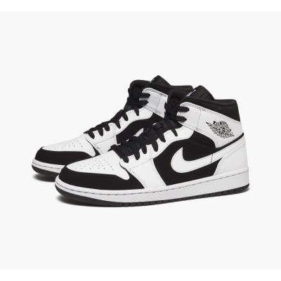 Air Jordan 1 Mid White Black 554724-113 Classic High-Quality Leather Design | Fashionable and Comfortable Essential