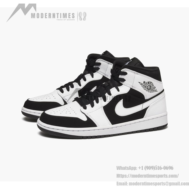 Air Jordan 1 Mid ホワイト ブラック 554724-113