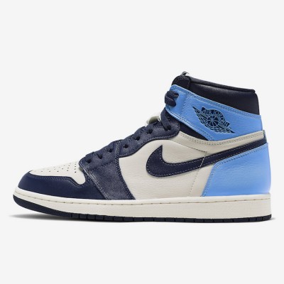 Air Jordan 1 Retro High OG Obsidian University Blue High-Top Basketball Shoes 555088-140