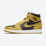 Air Jordan 1 High OG Pollen 555088-701 in Classic Yellow and Black Colorway