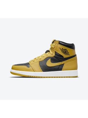 Air Jordan 1 High OG Pollen 555088-701 - Classic Yellow and Black High-Quality Design