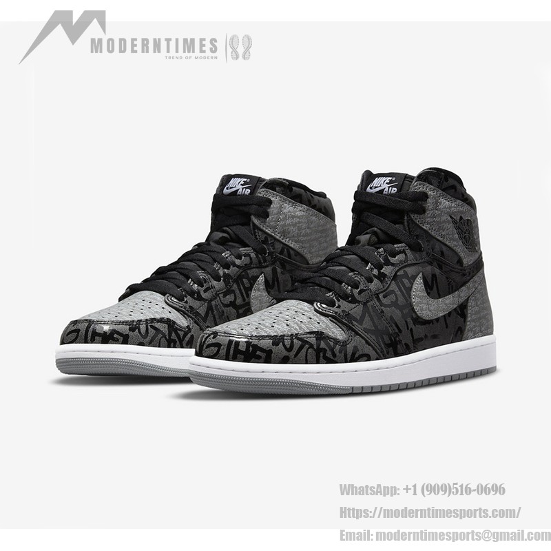 Air Jordan 1 Rebellionaire 555088-036 with Rebellious Graffiti Style Text