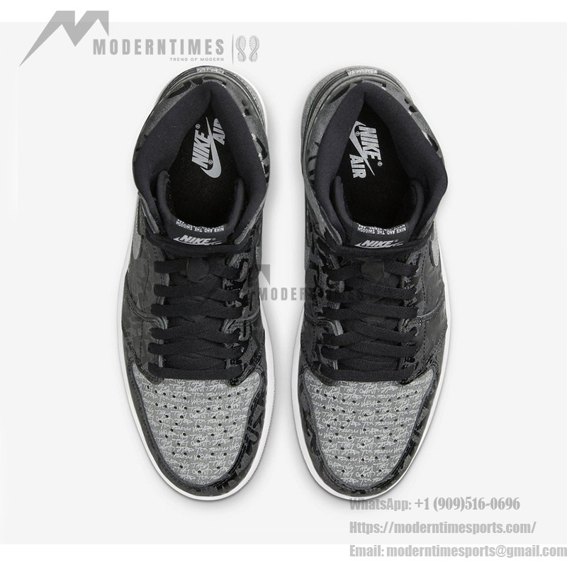 Air Jordan 1 Rebellionaire 555088-036 with Rebellious Graffiti Style Text