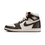 Air Jordan 1 Retro High OG White and Gold Women's Shoes - Side Profile View