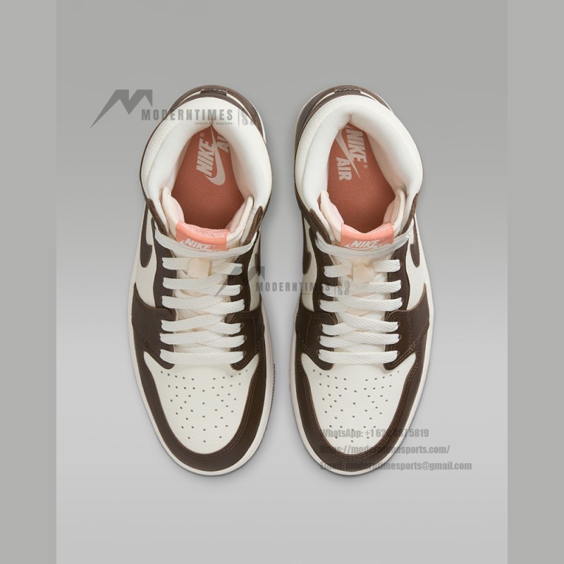 Air Jordan 1 Retro High OG White and Gold Women's Shoes - Side Profile View