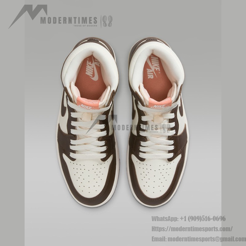 Air Jordan 1 Retro High OG White and Gold Women's Shoes - Side Profile View