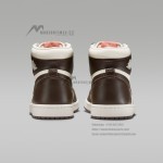 Air Jordan 1 Retro High OG White and Gold Women's Shoes - Side Profile View