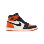 Air Jordan 1 Retro High OG Shattered Backboard Shoes - Black and Orange Side View