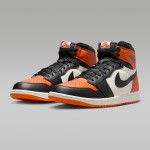 Air Jordan 1 Retro High OG Shattered Backboard Shoes - Black and Orange Side View