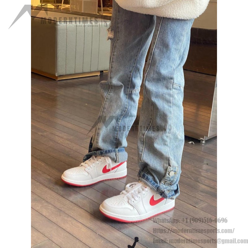 Air Jordan 1 Low OG White Red Men's Shoes Side View