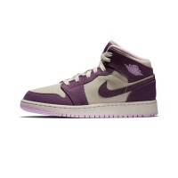 Air Jordan 1 Retro Mid GS Pro Purple 555112-500 - Eye-Catching Purple Sneakers | Youth Edition | Stylish Classic