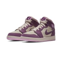 Air Jordan 1 Retro Mid GS Pro Purple 555112-500 - Eye-Catching Purple Sneakers | Youth Edition | Stylish Classic