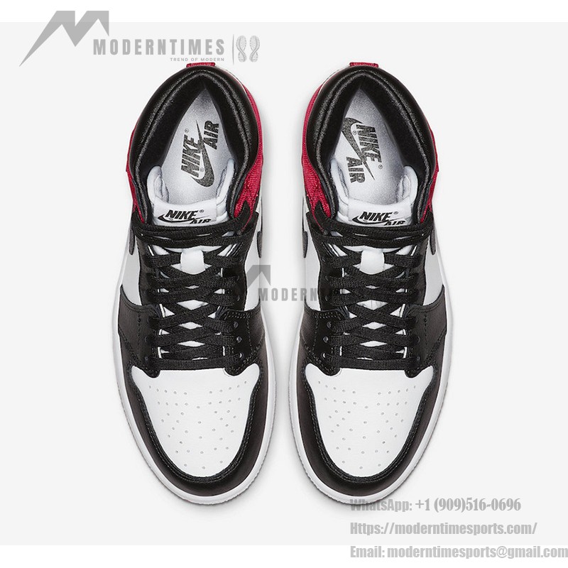 Air Jordan 1 WMNS “Satin Black Toe” Black/Red Satin High-Top Sneakers