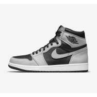 Air Jordan 1 High OG 'Shadow Light Smoke Grey' 555088-035 | Classic Black and Grey Leather Sneakers | Limited Edition