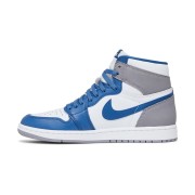 Air Jordan 1 High OG “True Blue” DZ5485-410 Limited Edition Classic White Blue Grey Premium Leather Basketball Shoes