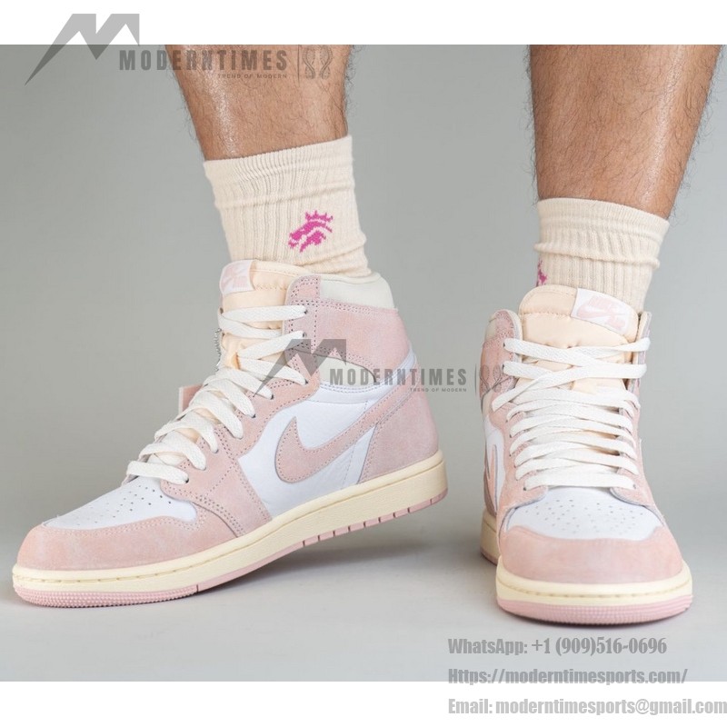 Air Jordan 1 High OG WMNS “Washed Pink” Women's Vintage Pink Basketball Shoes