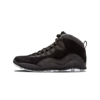 Air Jordan 10 “Stealth” 310805-003 Classic Basketball Sneakers - Matte Black with Grey Accents