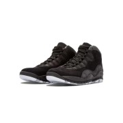 Air Jordan 10 “Stealth” 310805-003 Klassische Basketball-Sneaker - Matt Schwarz mit Grauen Akzenten