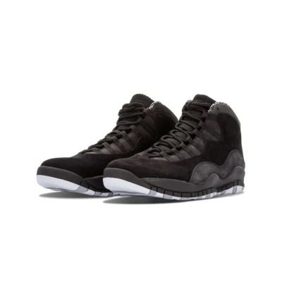 Air Jordan 10 “Stealth” 310805-003 Classic Basketball Sneakers - Matte Black with Grey Accents