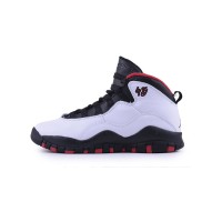 Air Jordan 10 “Double Nickel” 310806-102 Classic Basketball Sneakers - Tribute to #45 in White, Black & Red