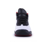 Air Jordan 10 Double Nickel 310806-102 - Tribute to #45 in White, Black, and Red