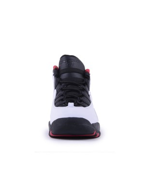 Air Jordan 10 “Double Nickel” 310806-102 Classic Basketball Sneakers - Tribute to #45 in White, Black & Red