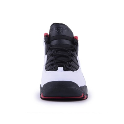 Air Jordan 10 “Double Nickel” 310806-102 Classic Basketball Sneakers - Tribute to #45 in White, Black & Red