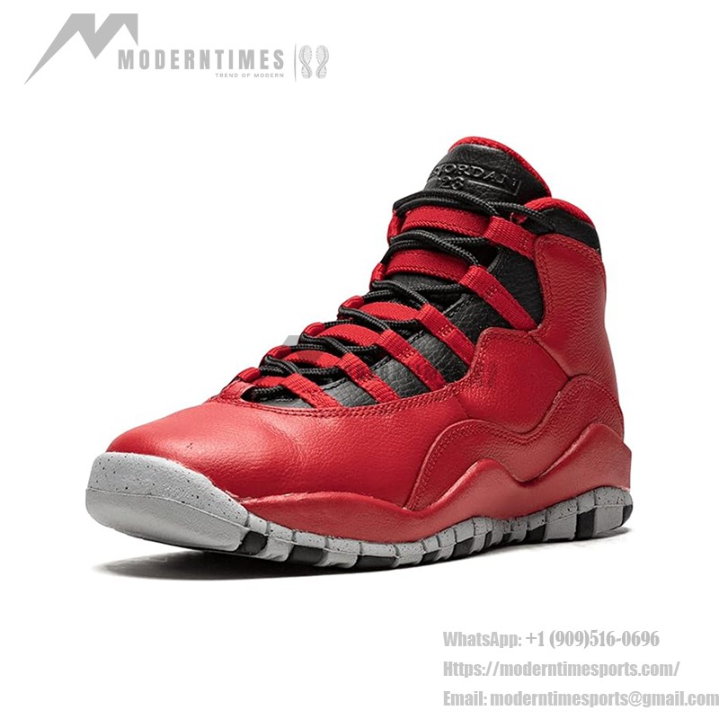 Air Jordan 10 Retro “Bulls Over Broadway” 705179-601 - 빨강, 검정 & 회색 스플래시 밑창