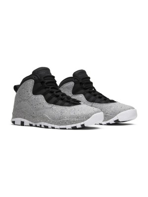 Air Jordan 10 Retro “Cement” 310805-062 Classic Basketball Sneakers - Cement Grey Speckled Design