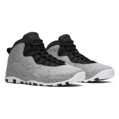 Air Jordan 10 Retro “Cement” 310805-062 Classic Basketball Sneakers - Cement Grey Speckled Design