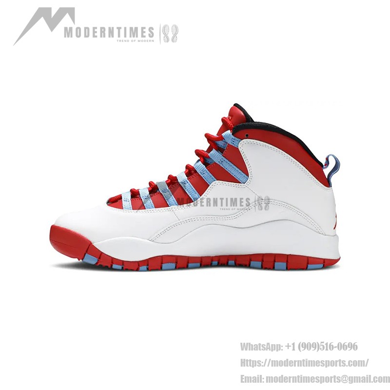 Air Jordan 10 Retro “City Pack Chicago” 310805-114 - White, Red & Blue Tribute to Chicago