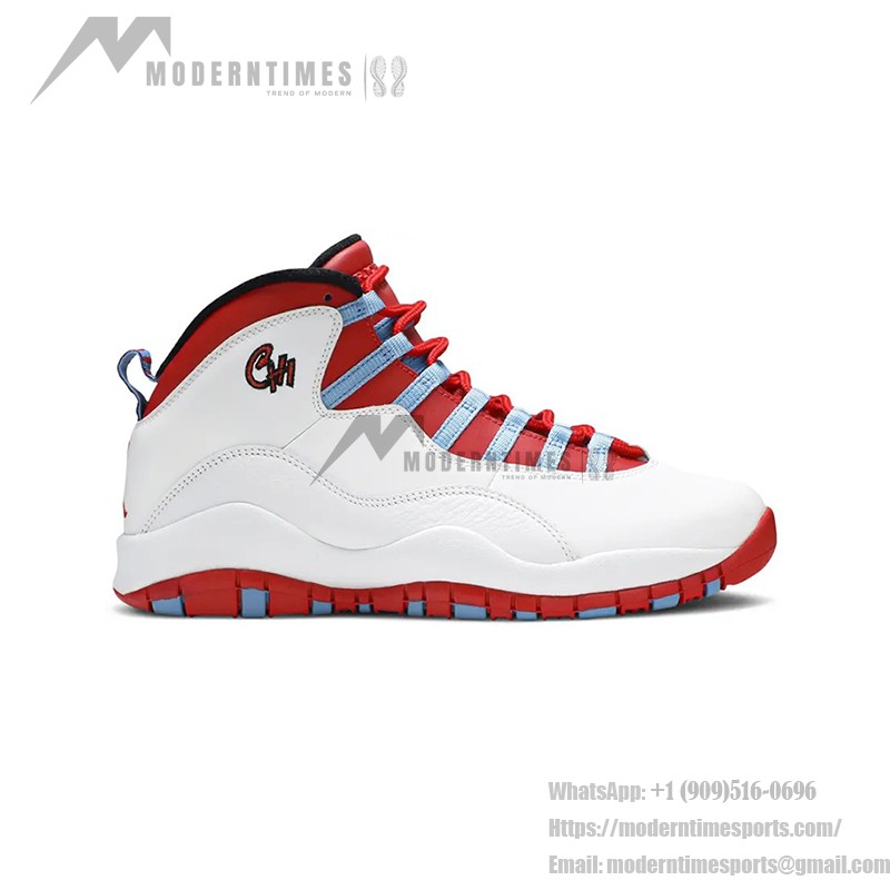 Air Jordan 10 Retro “City Pack Chicago” 310805-114 - White, Red & Blue Tribute to Chicago