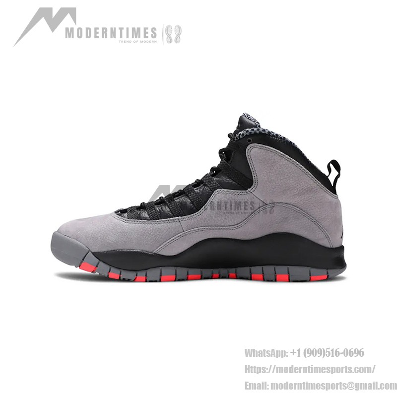 Air Jordan 10 Retro “Cool Grey” 310805-023 - 쿨 그레이, 빨강 & 검정 디테일