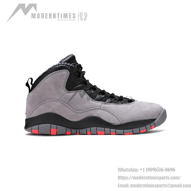 Air Jordan 10 Retro “Cool Grey” 310805-023 - Cool Grey with Red & Black Accents