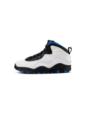 Air Jordan 10 Retro “Orlando” 310805-108 Klassische Basketball-Sneaker - Weiß, Schwarz & Blau Orlando-inspiriertes Design