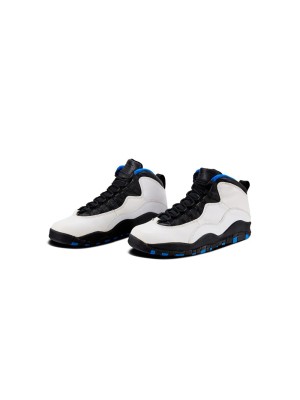 Air Jordan 10 Retro “Orlando” 310805-108 Klassische Basketball-Sneaker - Weiß, Schwarz & Blau Orlando-inspiriertes Design