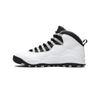 Air Jordan 10 Retro “Steel” 310805-103 Classic Basketball Sneakers - White, Black & Grey Minimalist Design