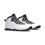 Air Jordan 10 Retro “Steel” 310805-103 - White, Black & Grey Minimalist Design