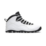 Air Jordan 10 Retro “Steel” 310805-103 - White, Black & Grey Minimalist Design