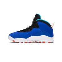 Air Jordan 10 Retro “Tinker” 310805-408 Classic Basketball Sneakers - Vibrant Blue with Orange & Green Tinker-Inspired Design