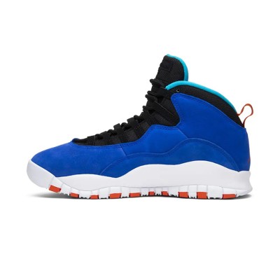 Air Jordan 10 Retro “Tinker” 310805-408 Classic Basketball Sneakers - Vibrant Blue with Orange & Green Tinker-Inspired Design