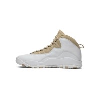 Air Jordan 10 Retro “White/Beige” 819955-100 Classic Basketball Sneakers - Elegant White & Beige Design