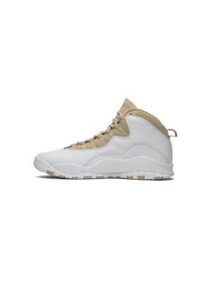 Air Jordan 10 Retro “Weiß/Beige” 819955-100 Klassische Basketball-Sneaker - Elegantes Weiß & Beige Design