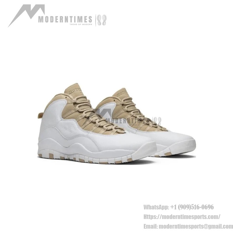 Air Jordan 10 Retro “White/Beige” 819955-100 - Elegant White & Beige Design