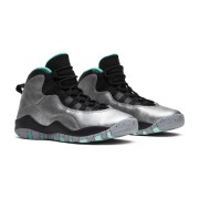 Air Jordan 10 Retro “Lady Liberty” 705179-045 Klassische Basketball-Sneaker - Metallisches Grau und Mintgrünes Design