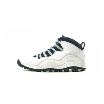 Air Jordan 10 Retro “Rio” 310806-019 Classic Basketball Sneakers - White and Blue Tribute to Rio