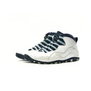 Air Jordan 10 Retro “Rio” 310806-019 Classic Basketball Sneakers - White and Blue Tribute to Rio