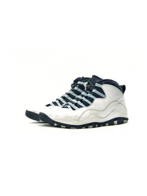 Air Jordan 10 Retro “Rio” 310806-019 Classic Basketball Sneakers - White and Blue Tribute to Rio